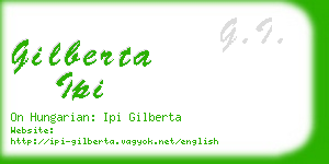 gilberta ipi business card